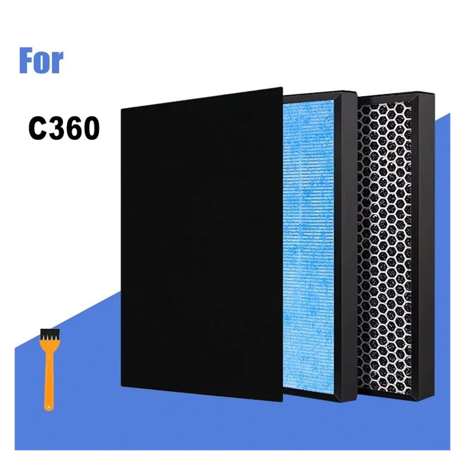Filtro Combinato True Hepa 3 In 1 Di Ricambio E Filtro A Fogli Di Carbone, Compatibile Con Purificatore D'aria BRISE C360, Alta Efficienza, Basso Rumore