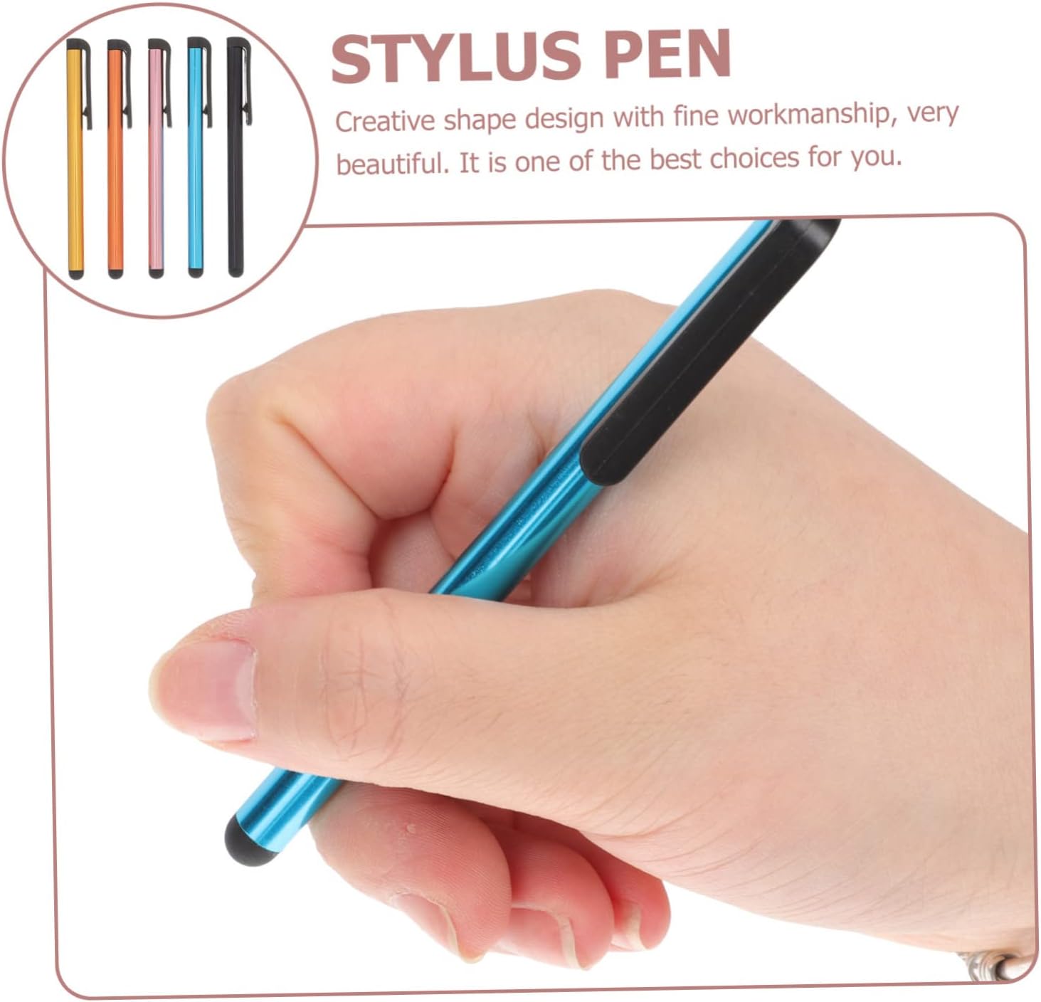 100pcs Creative Capacitive Stylus Pens High Sensitivity Compatible Phones Tablets for Drawing Note-Taking and Gaming Random Color