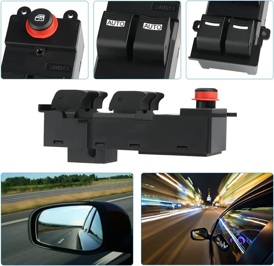 WMPHE Compatible with Driver Side Master Power Window Switch Acura MDX 3.7L V6-2007 2008 2009 2010 2011 2012 2013, 14 Pins, 35750-STX-A01ZA