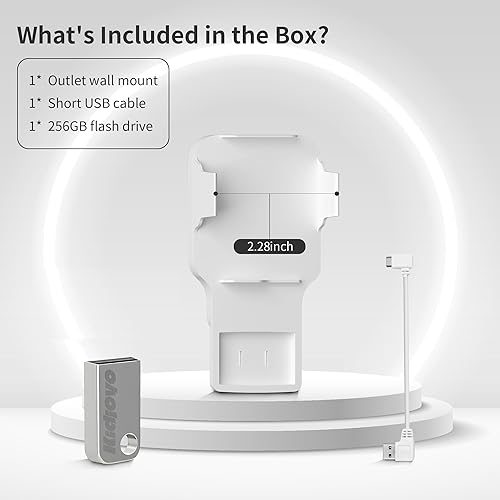 Miniatura 7 de Unidad flash USB de 256 GB y soporte de pared para Blink Sync Module 2 con cable corto  Orde, ahorra espacio y mejora la seguridad sin esfuerzo