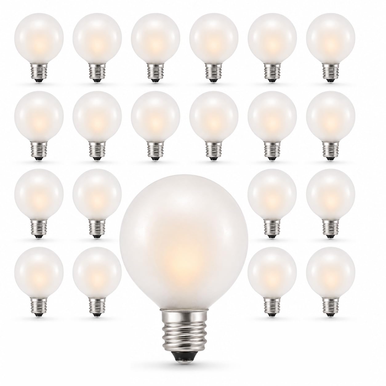 Abeja G40 Frosted Replacement Light Bulbs, 5W Clear Globe Bulb