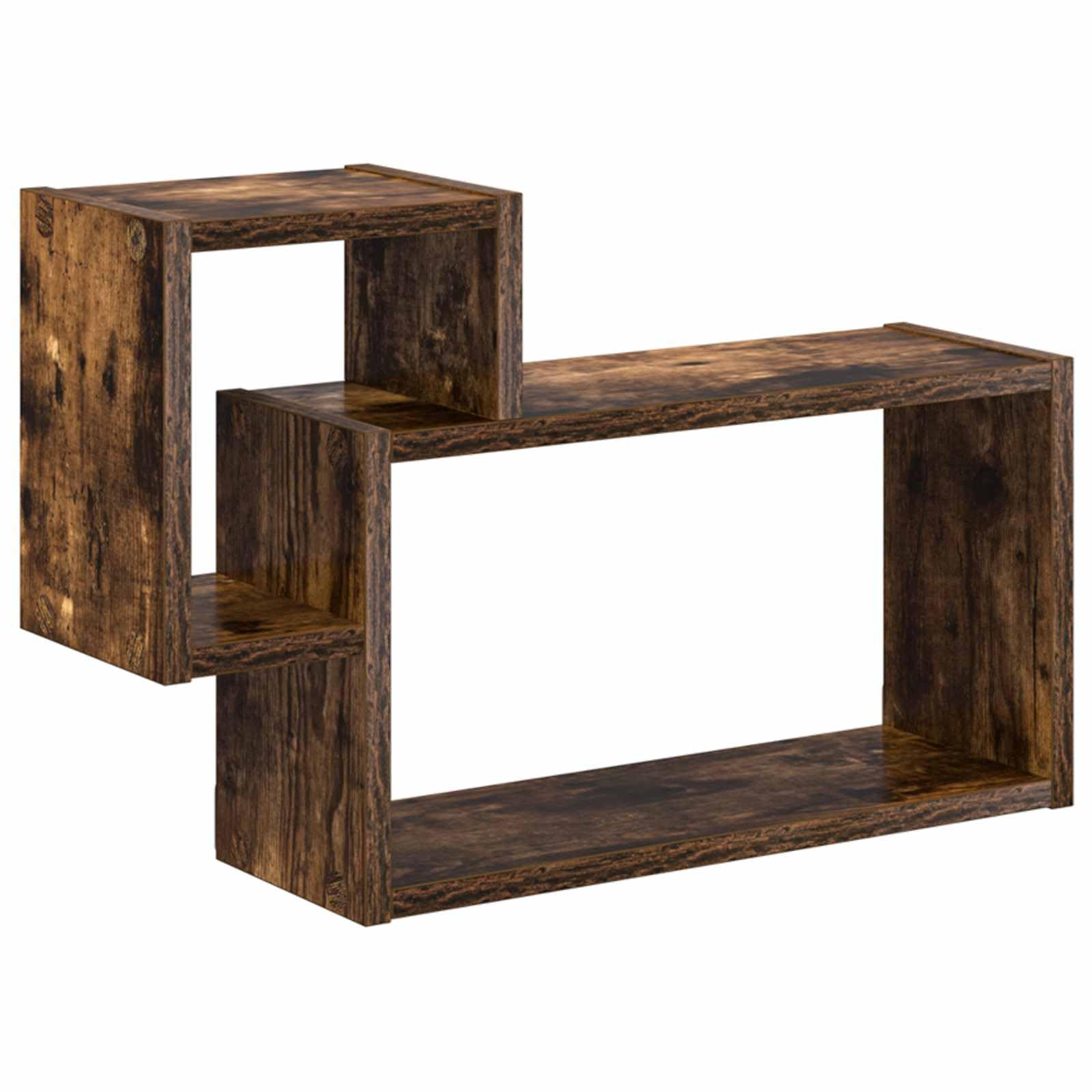 Étagère murale en bois marron 55 cm support flottant moderne pour salon et bureau