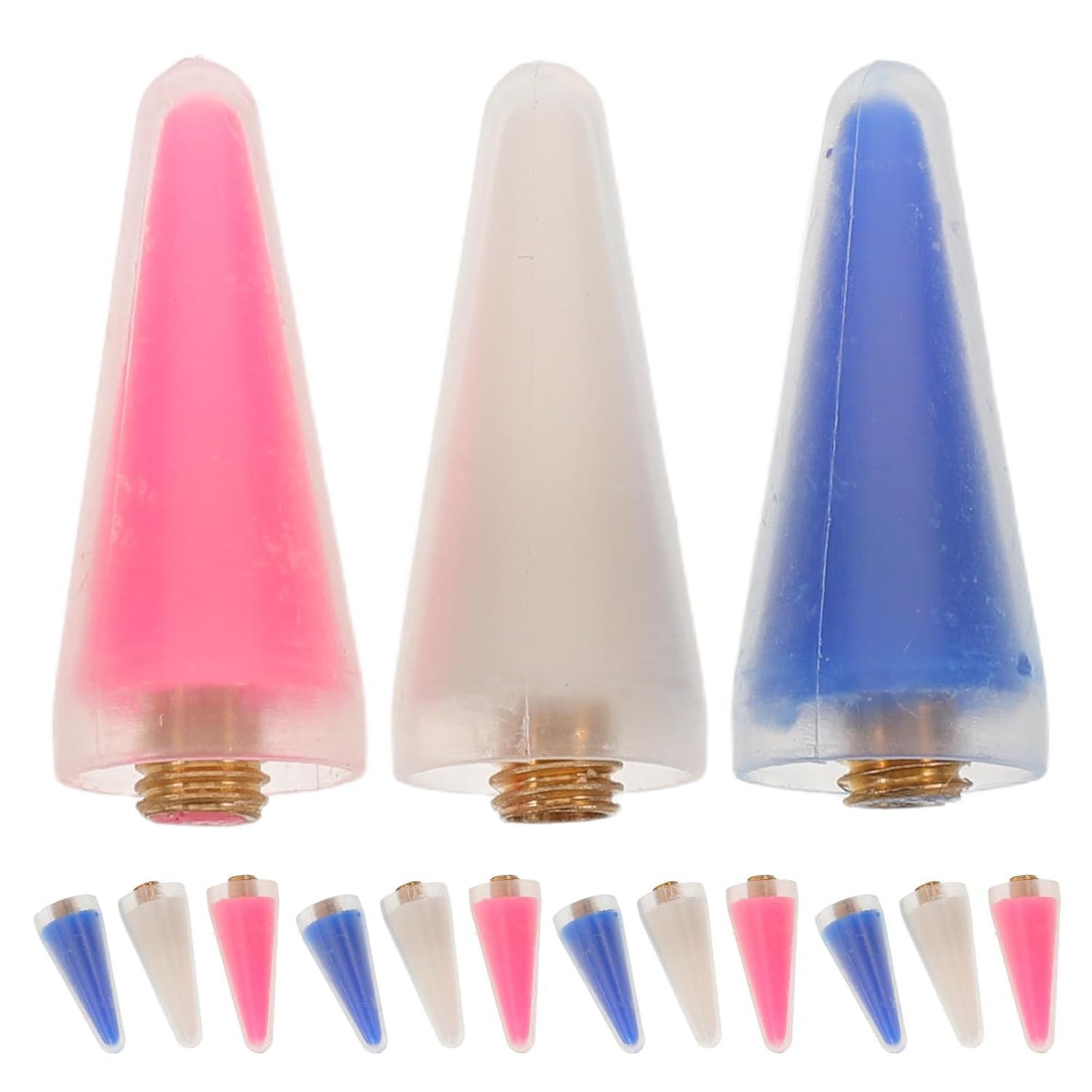 15pcs Nail Dotting Pen with Wax Head Tips Nail Art Picker Tool for Rhinestones Jewelry Decoration Art Accessories for Manicure Use