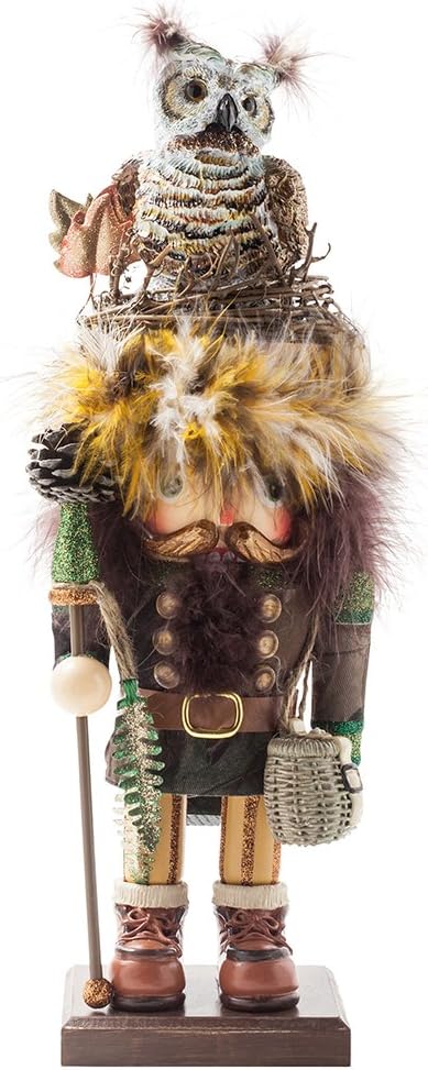 Kurt Adler 16-Inch Hollywood Woodsman Nutcracker with Owl Hat