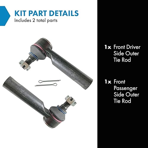 Miniatura 941 de TRQ Juego de barras de acoplamiento exteriores compatibles con Chevrolet Cruze Volt 2016-2019