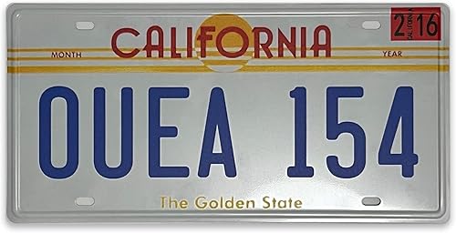 Placa de matrícula retro de California para decoración de automóvil, decoración de habitación, recuerdo de placa de matrícula, recuerdo retro de