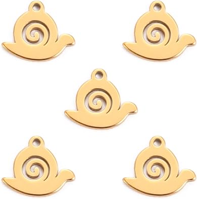 kkjoy 5Pcs Stainless Steel Animals Charms for Jewelry Making and Crafting, Assorted Pendant Mini Charm Craft Supplies Accessories for DIY Bracelet Necklace Earrings