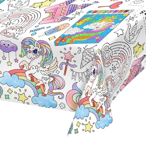 Gatherfun Magical Unicorn Birthday Party Supplies Color-in Dispos...