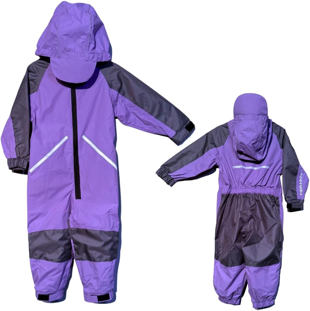 Rain Bow: Kid’s Rain Suit – Kids Waterproof Suit with Reflective Strips – Lightweight Rain Gear for Boys & Girls – Breathable for Outdoor, Camping, & School - 5T
