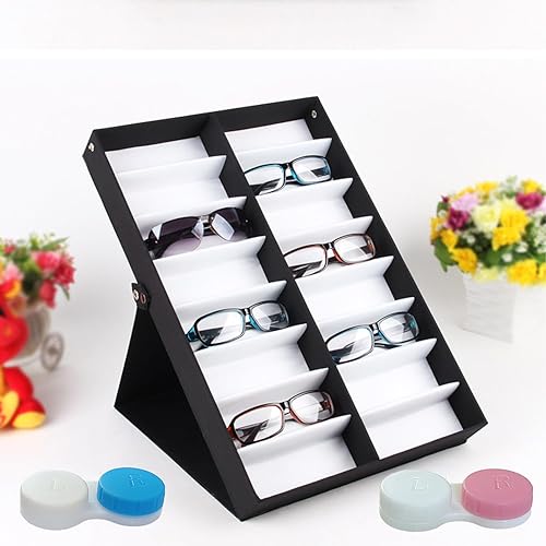 Miniatura 5 de Paquete de 12 fundas para lentes de contacto, caja de soporte para lentes de contacto, kit de almacenamiento en remojo (color surtido