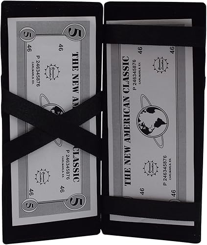 Miniatura 8 de Monedero mágico para hombres Minimalista titular de la tarjeta de crédito Slim Carteras 420CF Tarjetero Negro