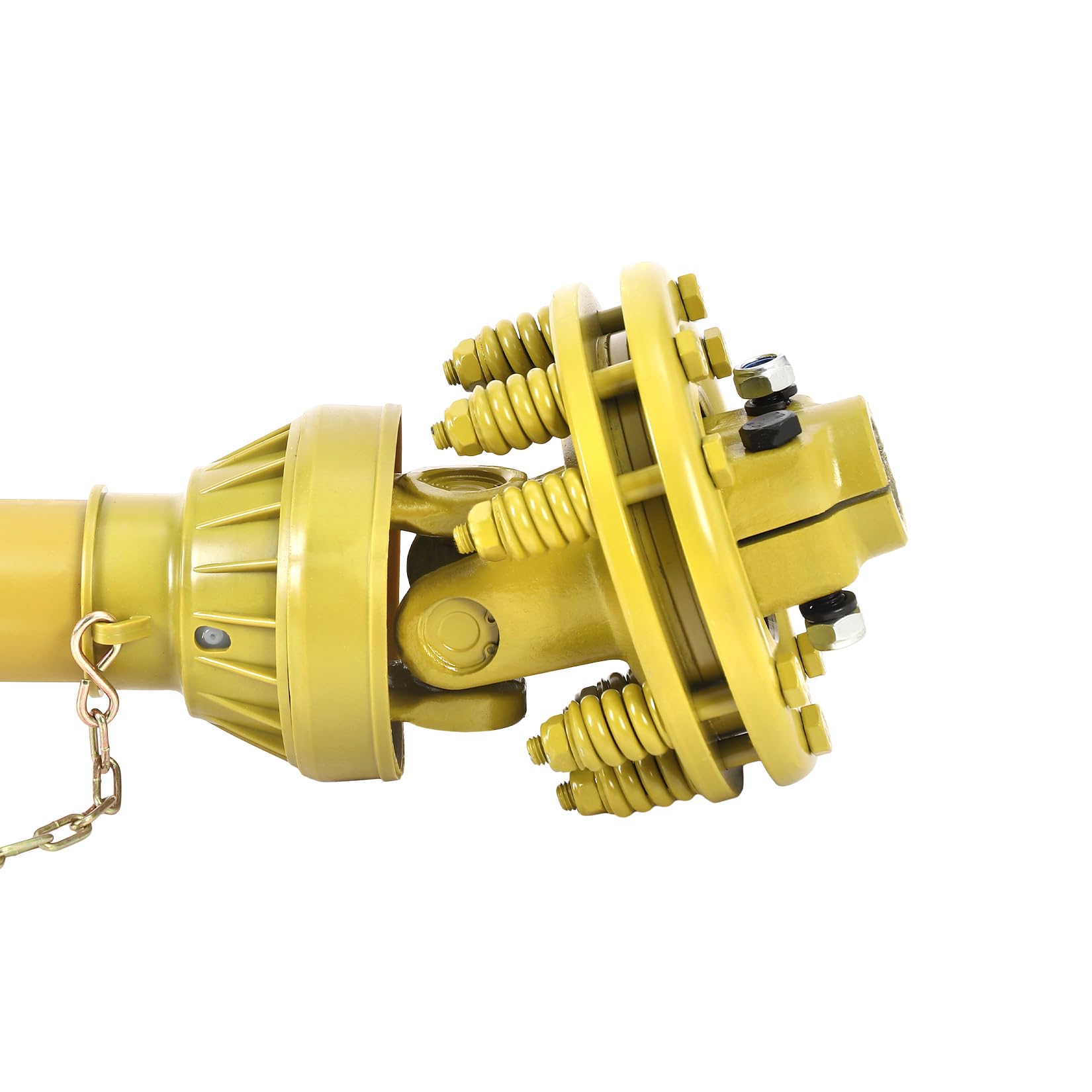 Garvee Eje de Transmisión Cardán para Tractor con Toma de Fuerza y Embrague de Fricción, Eje TDF Telescópico de Acero 45 de Alta Resistencia para Maquinaria Agrícola, 110-145 cm, Amarillo, Robusto