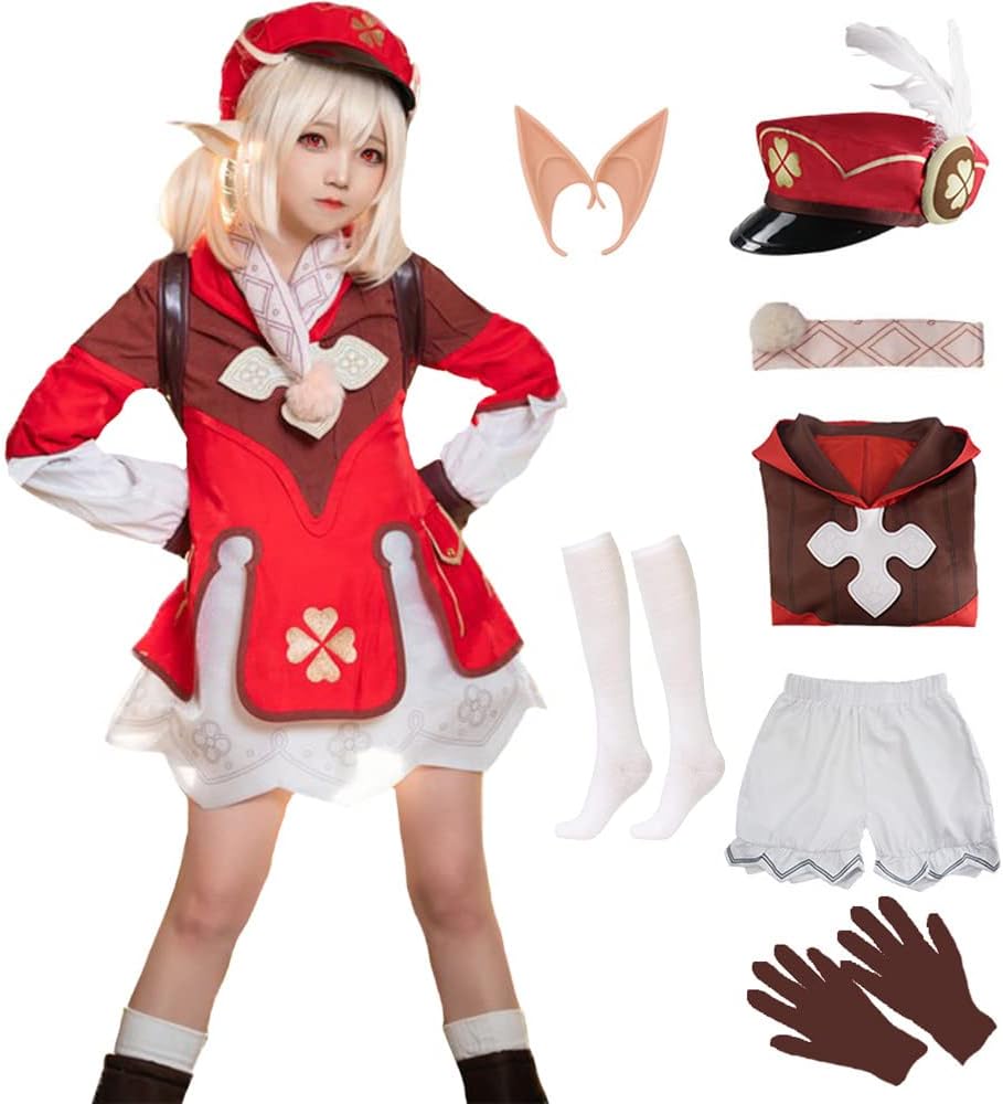 BIUTEYGenshinCosplay Uniform Klee Dress All Characters Cosplay Outfit Halloween Hu Tao Costume