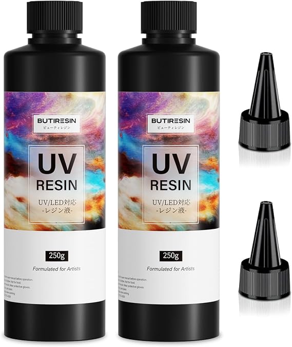 UV Resin Liquid, Large Capacity 500g, Hard Type, UV-LED Compatible, High Transparency, Rapid Hardening, No Yellowing, Hypoallergenic, DIY Resin Art