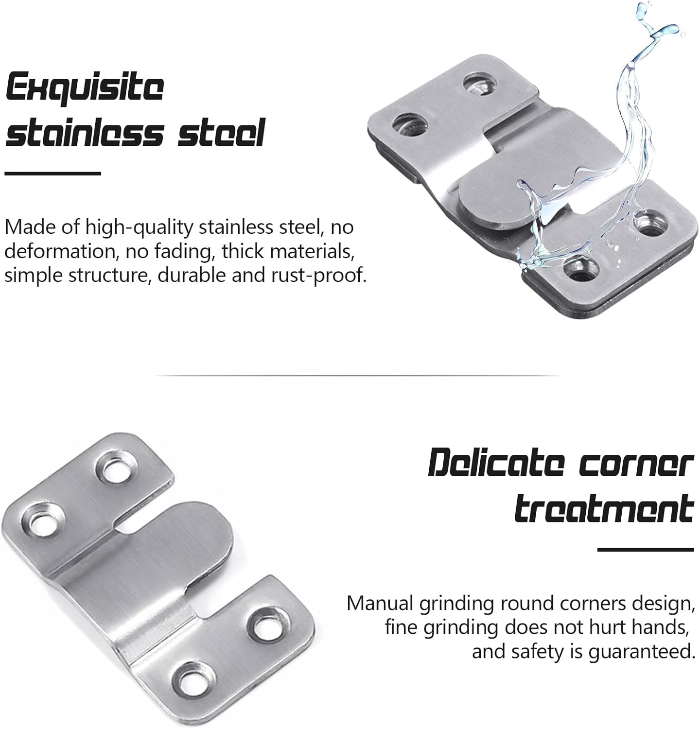 4 Hole Flush Wall Picture Hanger Hook with Screws, 18 Pieces Interlocking Stainless Steel Hanging Buckle Mirror Panel Connecting Concealed Hanger Art Gallery Clock Shelves Mirrors Hanging Hardware