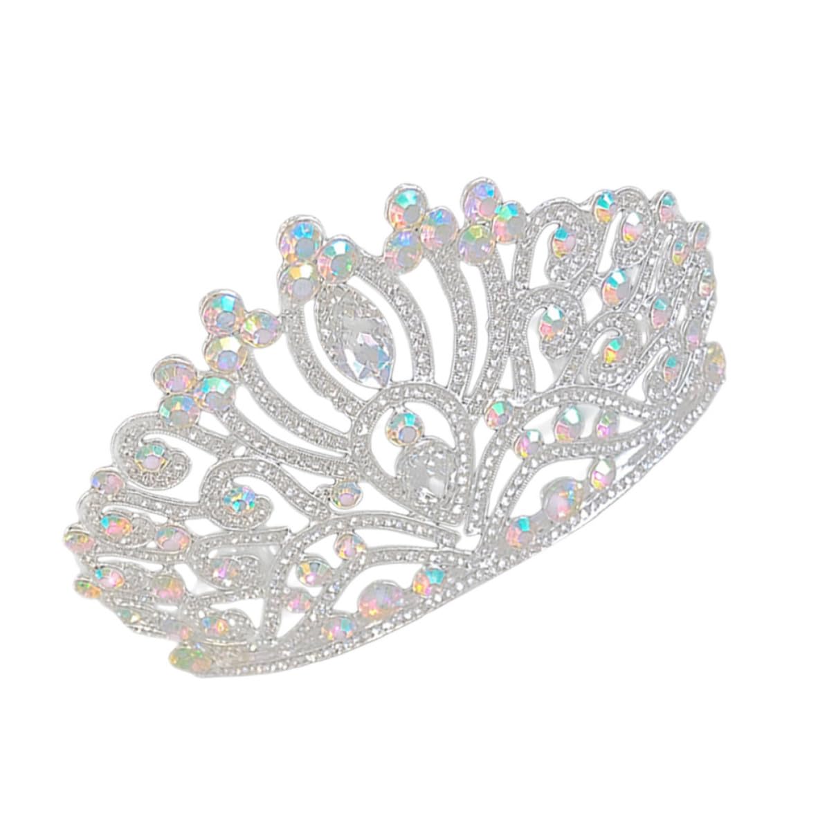 Tocado de cristal DOITOOL para bodas y cumpleaños de aleación ligera 8