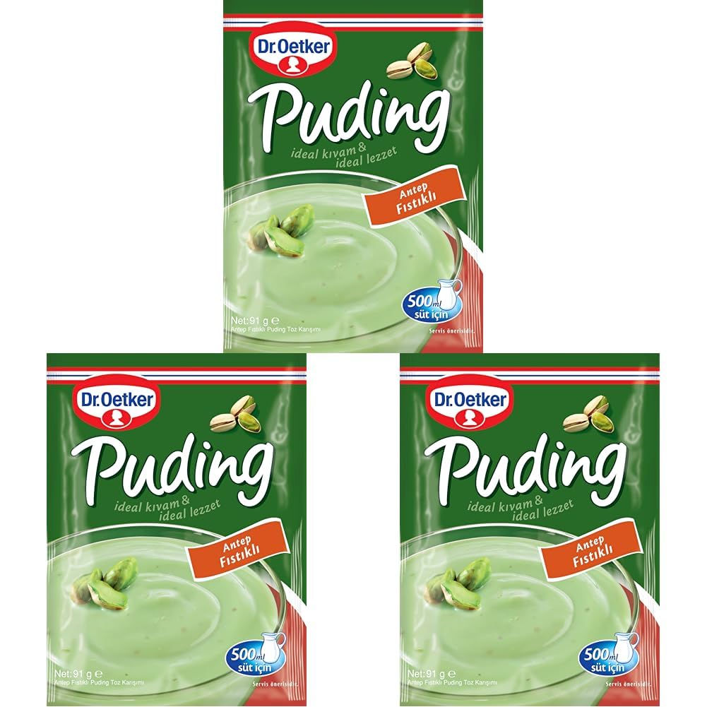 Dr. Oetker Puding Antep Fıstıklı 91 Gr 3lü paket