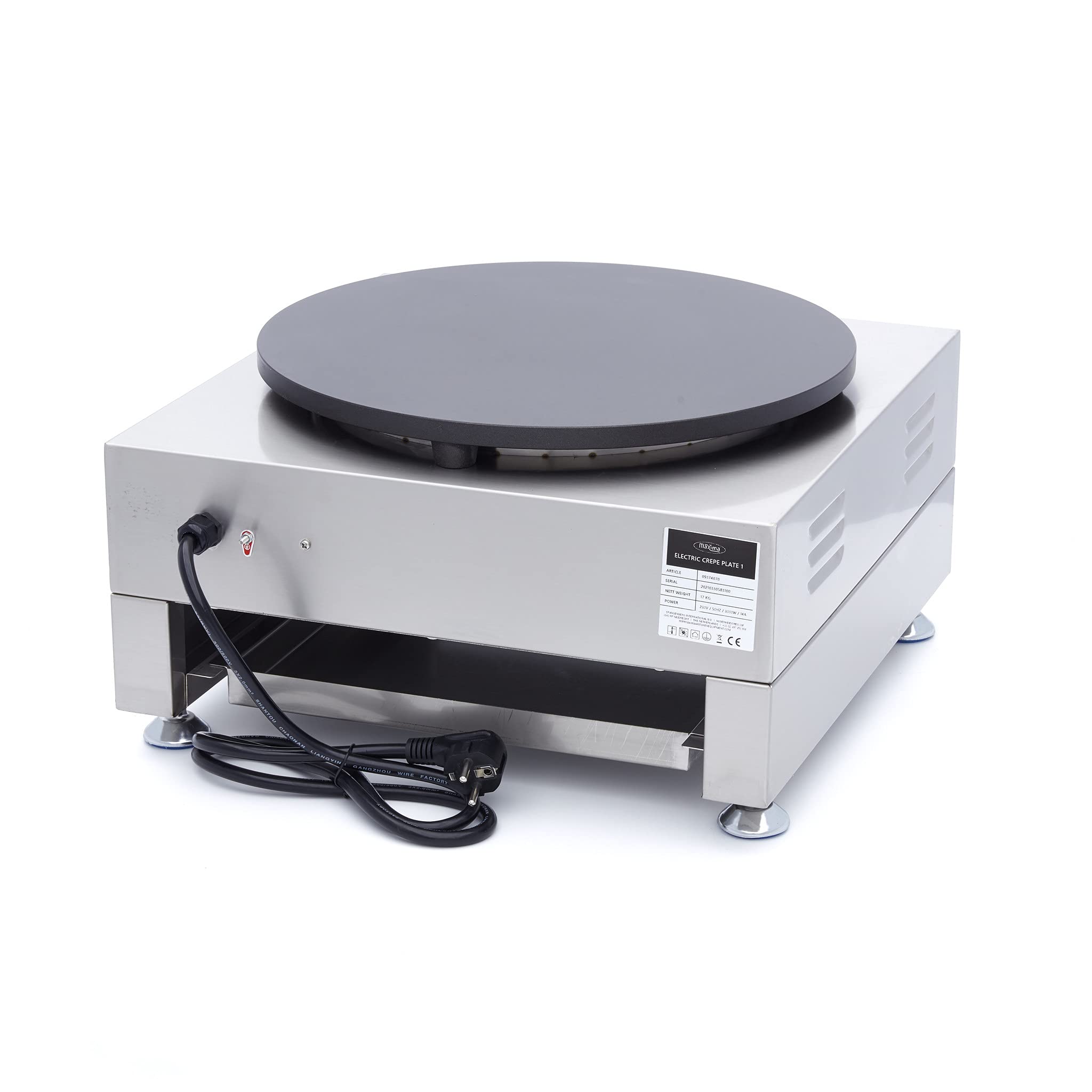 Maxima Gastro Crepes Maker - Single Crepe - 40 cm - inkl. Teigverteiler