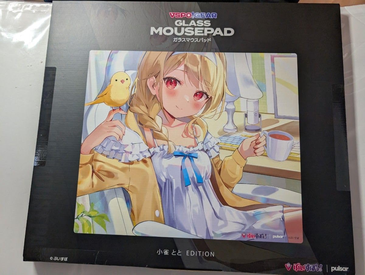 Vspo Gear ガラスマウスパッド 小雀とと ぶいすぽっ 中古】マウスパッド 橘
