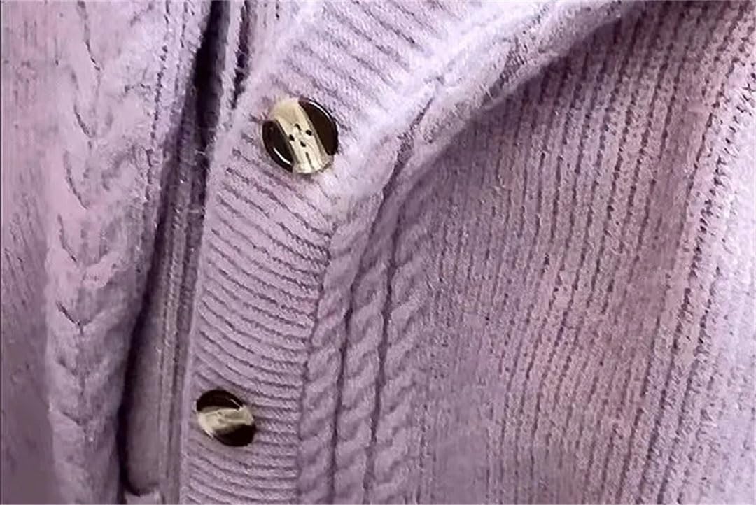 Suéter De Punto Casual De Manga Larga para Mujer con Un Solo Pecho