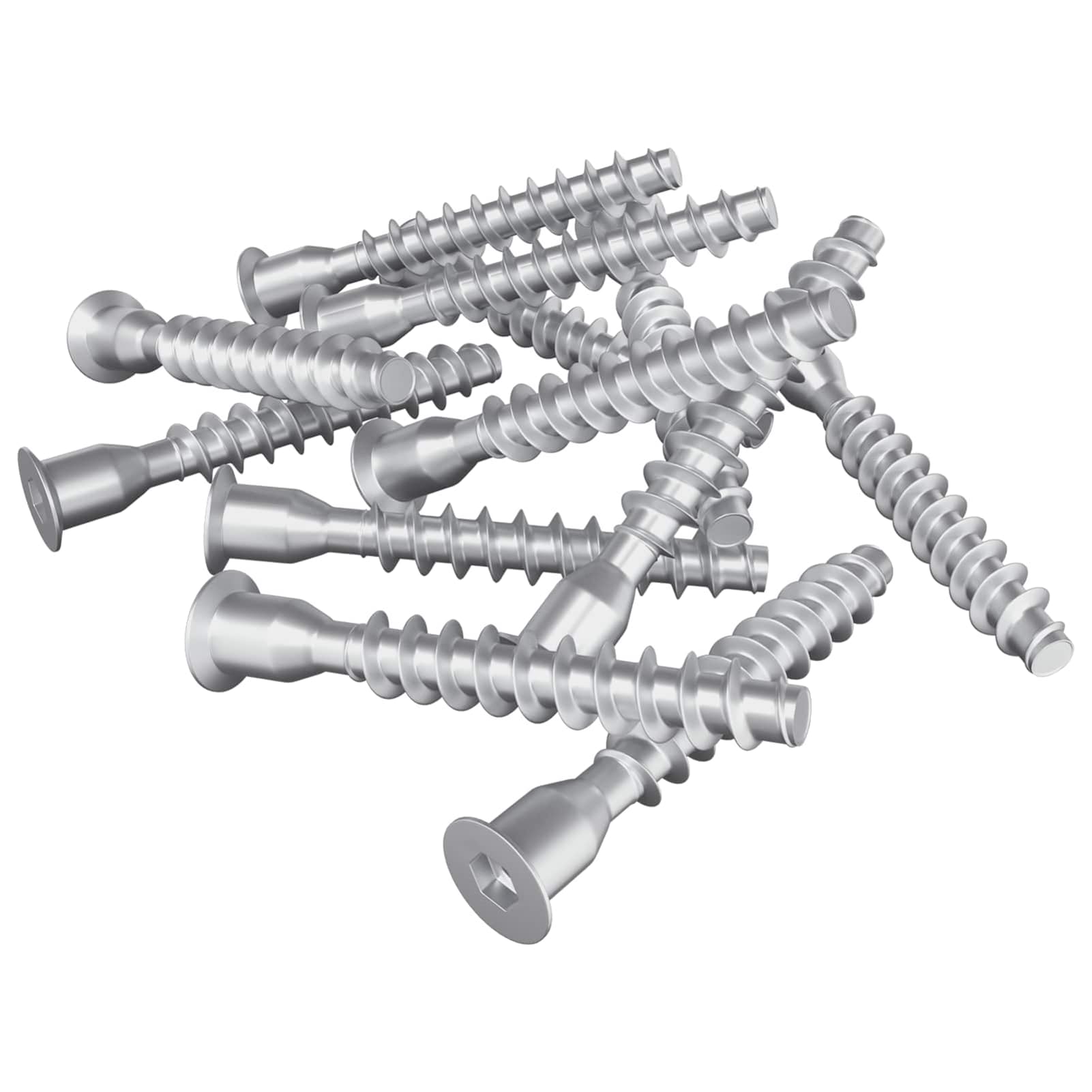 Viti confermat 2500 PCS Argento Metallo