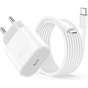 USB C Charger Charging Cable for iPhone 17 16e 16 15 Pro Max Plus/17 Air iPad Pro/Air Mini 2024/10.11th Generation 20W USBC Adapter Power Supply Plug with 2M Cable Fast Charging Cable Quick Charger