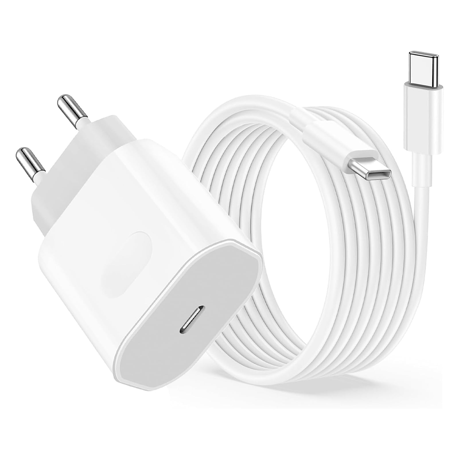 USB C Ladegerät Ladekabel für iPhone 16 15/16 15 Pro Max/Plus/16e/17/17 Pro Max/17 Air, 20W Adapter Netzteil Stecker 2M USBC Kabel für iPad Pro/Air/10.11.Gen, Schnellladekabel Schnellladegerät Charger