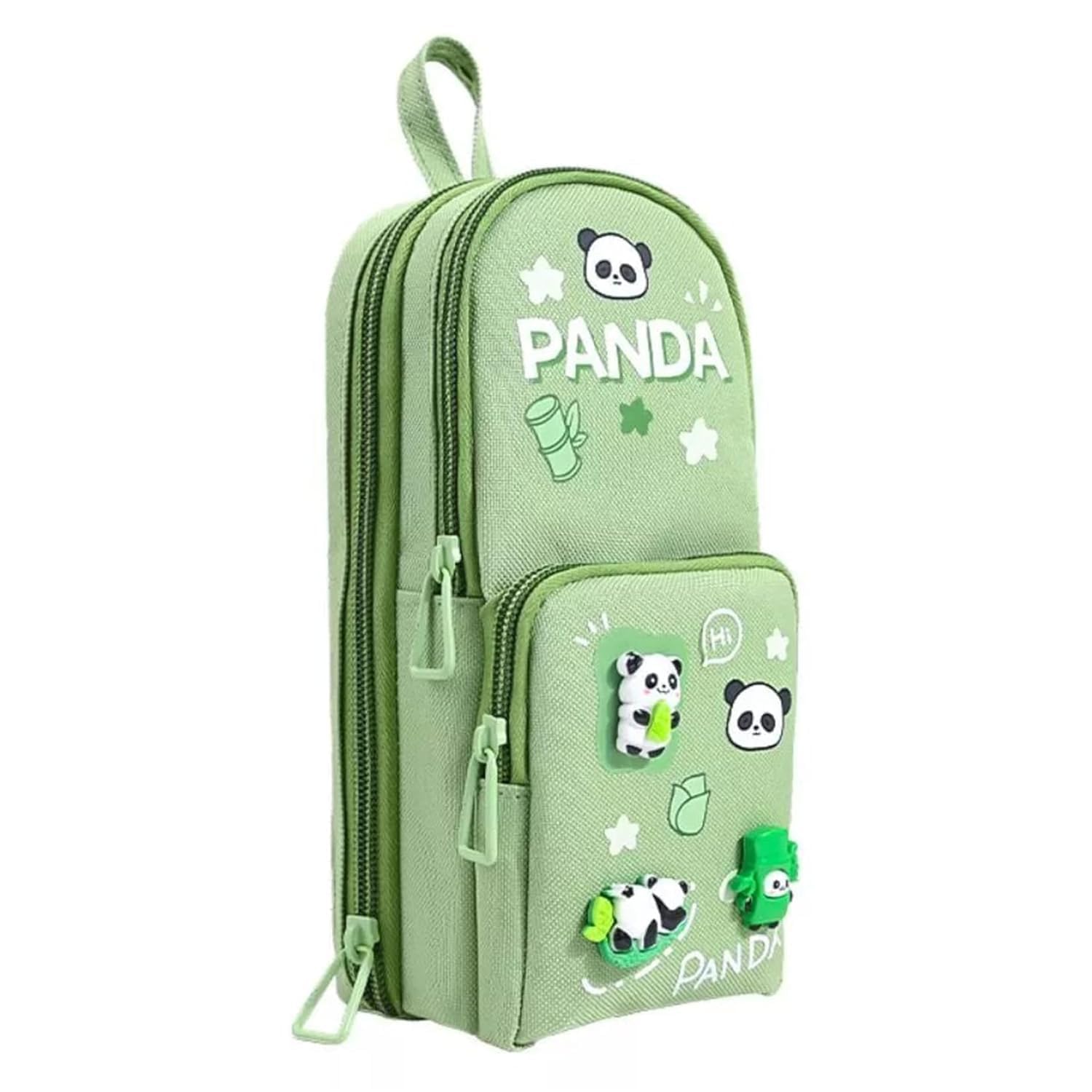 Supreme Deals® Panda Pencil Case 6 Layer with 3 Compartment Cute Aesthetic Pencil Case for Boys & Girls Large Capacity Pencil Pouch for School Kids Cute Stationary Gift Organizer for School (Green)-image-33