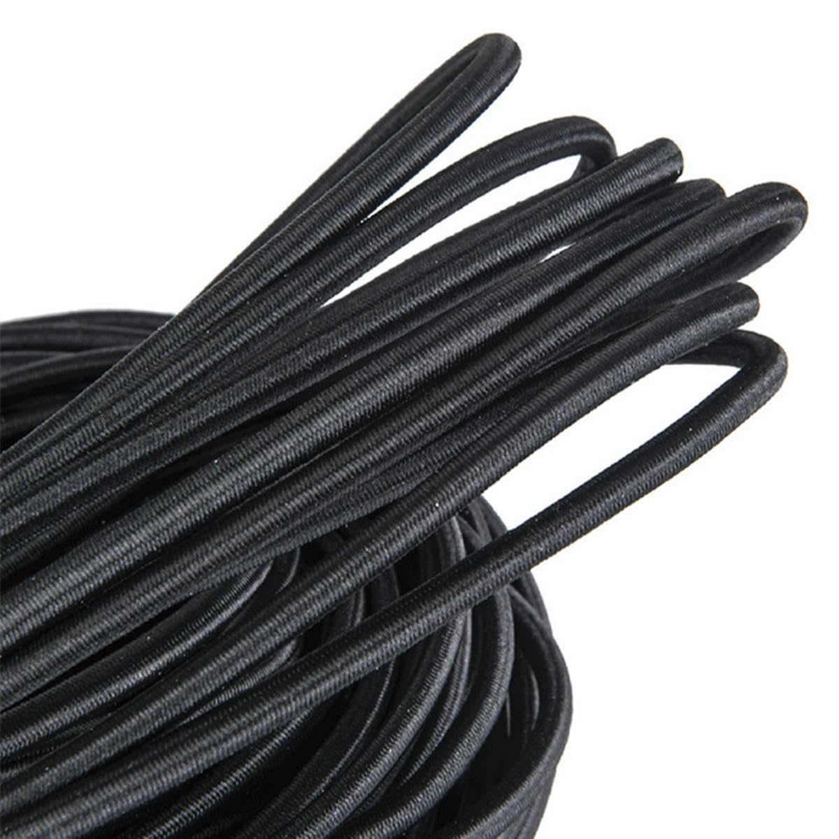 Brede elastische band, rond, 3 mm, 6 mm, 20 meter, elastisch koord, wit, elastisch koord voor naaien en huishouden, doe-het-zelf handwerk