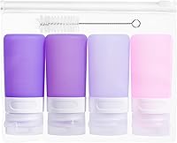 Vista 11 de Botellas exprimibles de condimentos para salsas, mini recipiente de silicona para aderezo de ensalada de 2 onzas para llevar con bolsa de sándwich