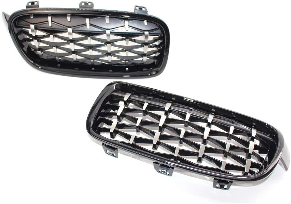EVPAD US 3D Mesh Front Kidney Grill Grilles Replacement for F30 F31 2012-218 (Half Chrome)