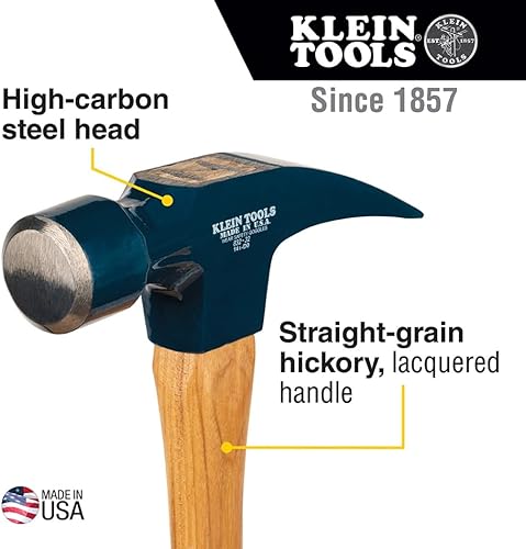 Miniatura 2 de Klein Tools Martillo de garra recta 832-32 Lineman, fabricado en Estados Unidos