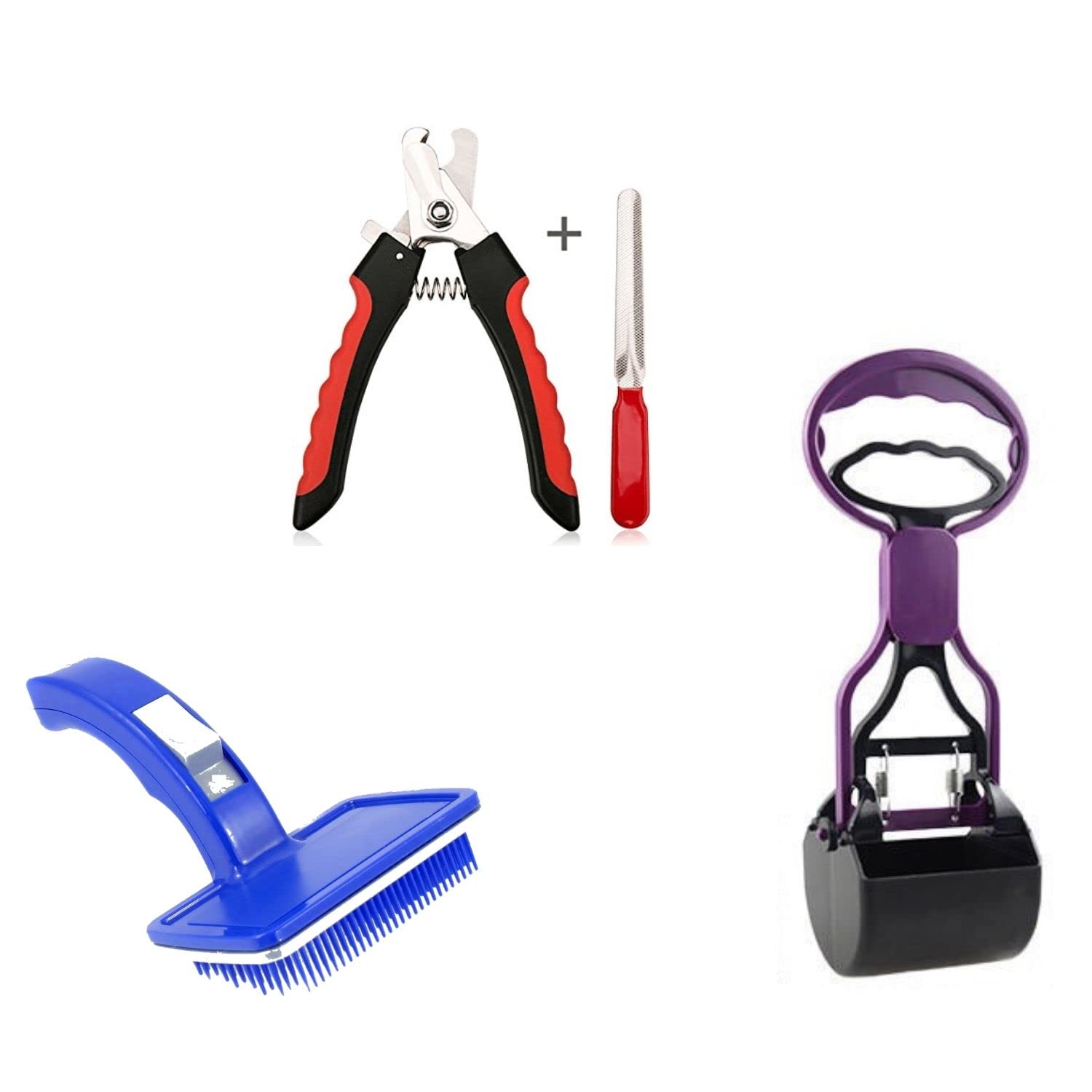 Regiis Dog Poop Scooper Kit Pack of 3 (Slicker Brush + Scooper + Nail Clipper) (B09PRSK21T) Amazon Price History, Amazon Price Tracker