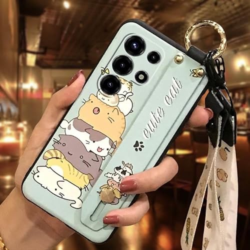 Phone Case Compatible with Itel S26 Ultra/Super26Ultra/S688LN, Wrist Strap Dirt-resistant cell phone cover Kickstand Anti-dust P