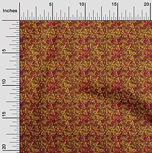 oneOone Cotton Poplin Brown Fabric Batik Fabric for Sewing Printed Craft Fabric By The Yard 42 Inch Wide - HE