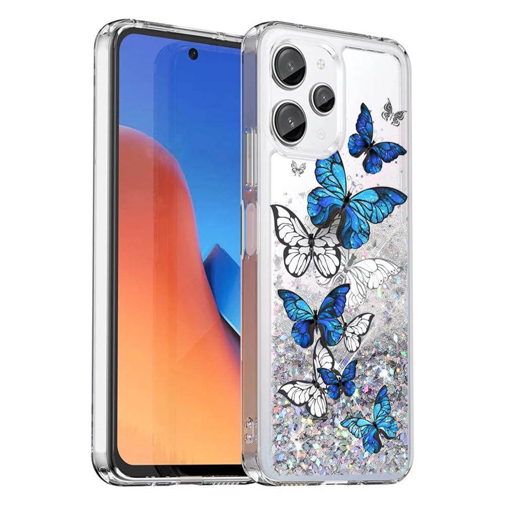 Glitzer-Handyhülle Für Xiaomi Mi 10T Lite 5G – Mit Schwebenden Schmetterlings-Pailletten & Weichem TPU-Rand