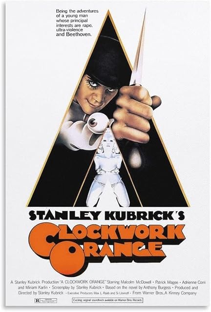GUANGYING 1971 Dystopian Crime Film A Clockwork Orange Poster Canvas Poster Wall Art Picture Prints Hanging Photo Gift Idea Decor Home Posters Artworks 20x30inch(50x75cm)