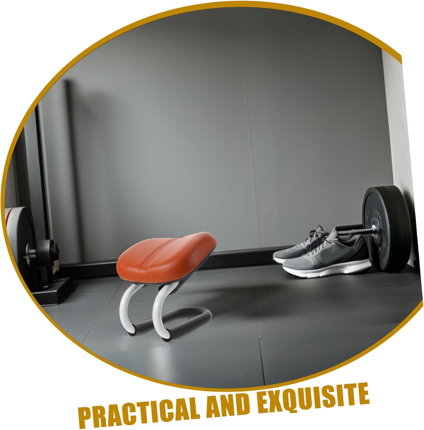 Adjustable Meditation Kneeling Bench for Prayer and Mindfulness Practice, Lightweight and Portable Stool with Metal Frame and Leather Cushion, Stable Floor Seat for Home and Studio