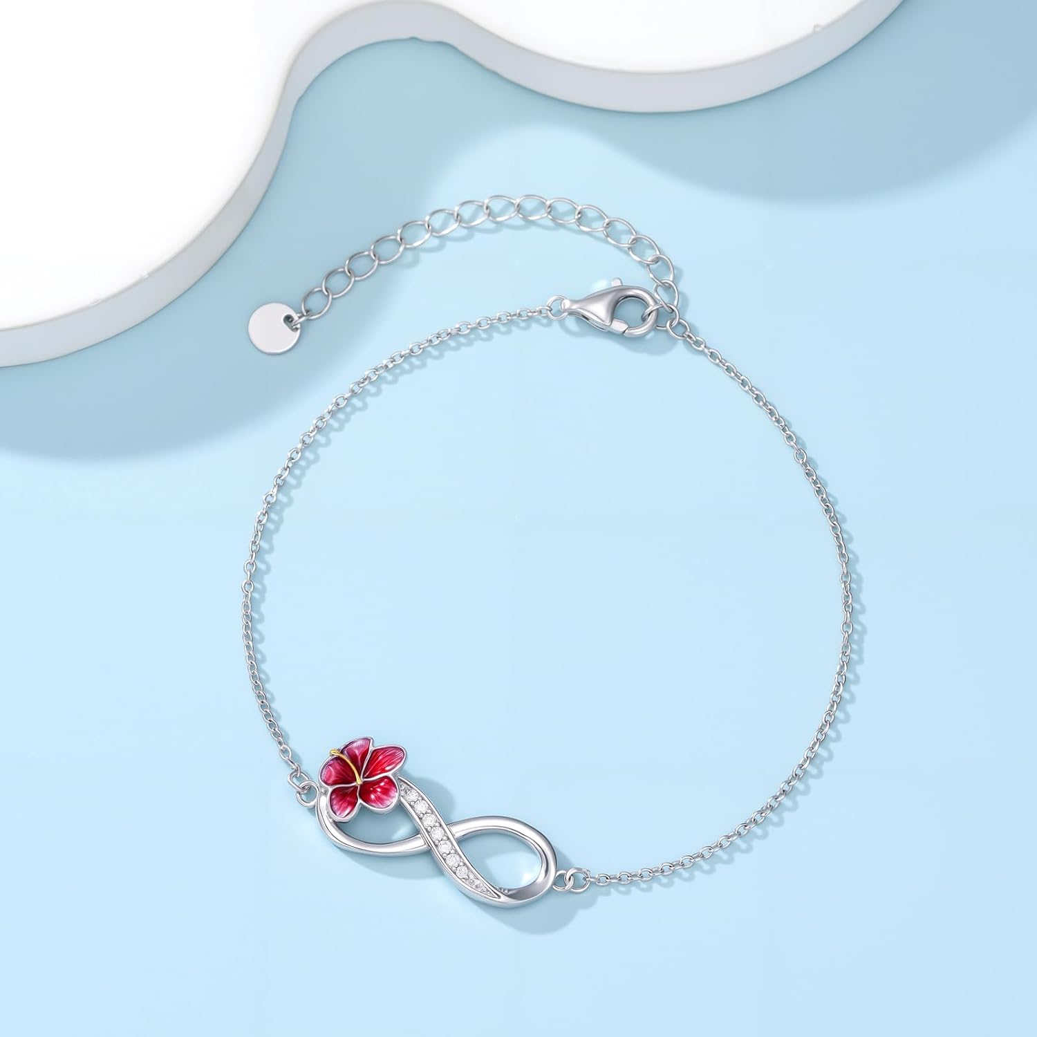 Wave/horsebit/Infinity Bracelet 925 Sterling Silve Sun/Hibiscus Bracelet Ocean Beach Jewelry Gifts for Women Mom