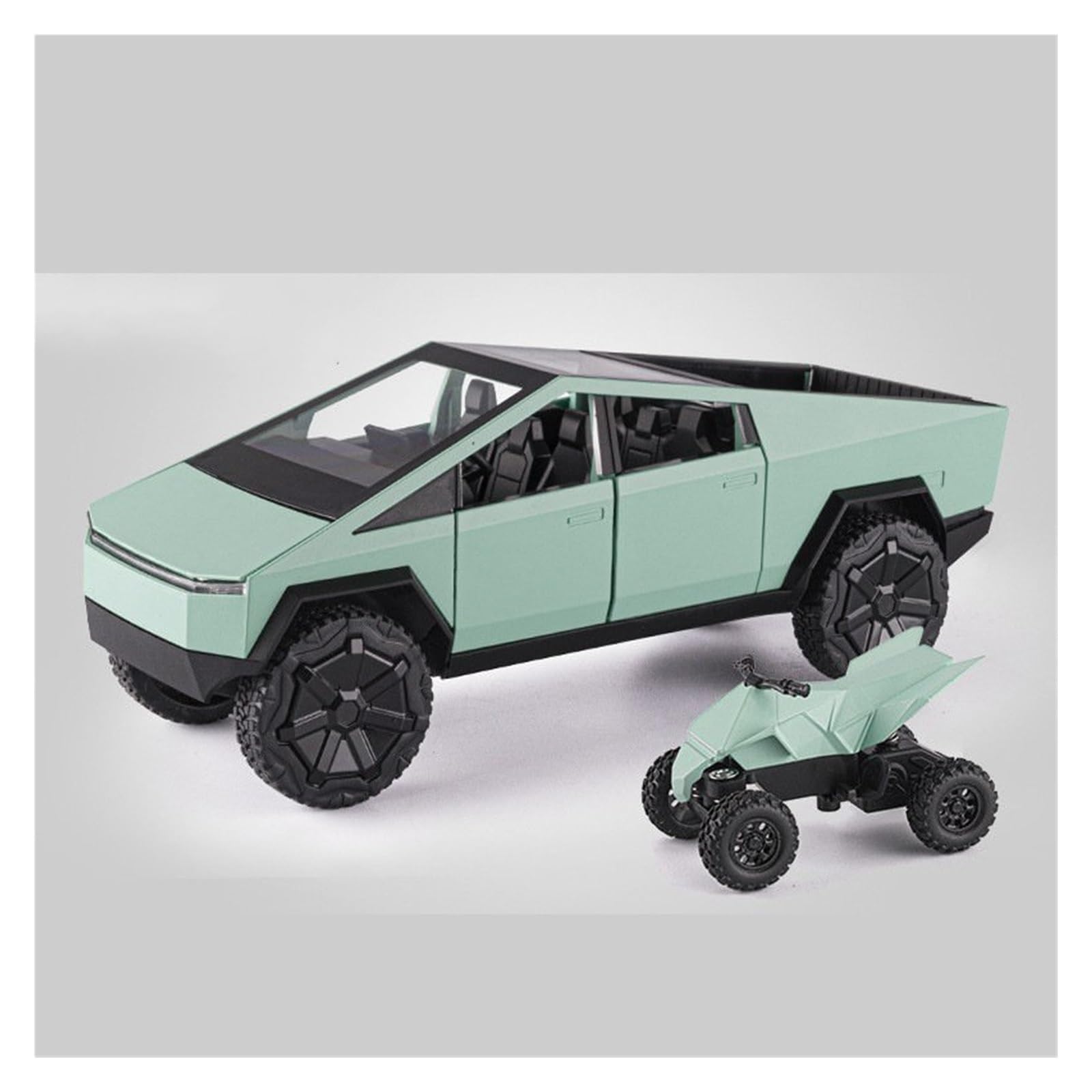 UIFCOG Die Cast Collectible Car Model 1:24 For Tesla For Cybertruck Alloy Car Model Diecast Collect Decoration(Green)