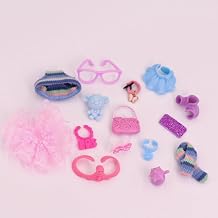 15 pcs Pink Blue Mini Accessories Kit for Small Pets
