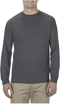 Alstyle Classic Long Sleeve Tee S Charcoal Heather | Amazon.com