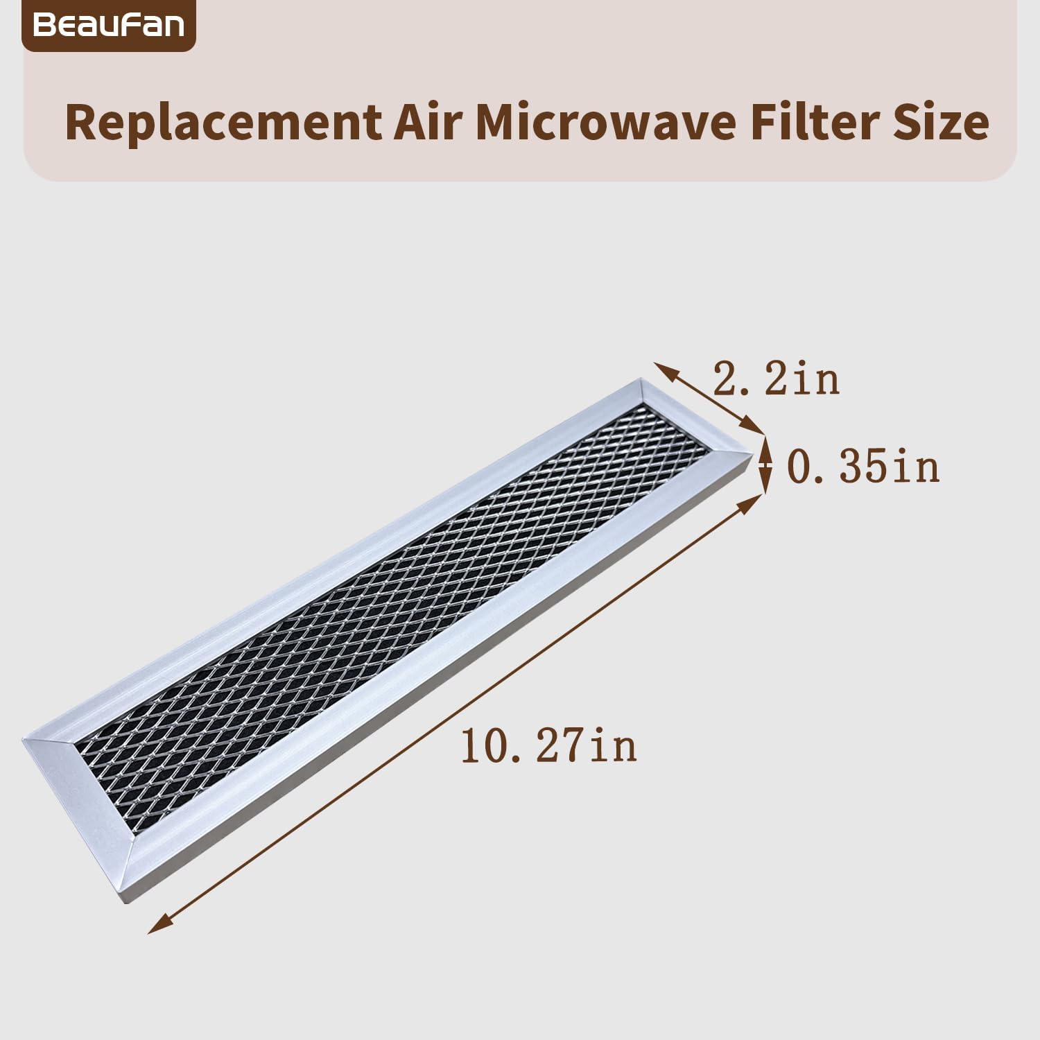 2 Pack Pure Air Microwave Filter Replacement for Frigidaire Microwaves FFMV152, FFMV154, FFMV162, FFMV163, FFMV164, FFMV174, FGMV153, FGMV155, FGMV175, FGMV176, FMV152, FMV157, LFMV164, Part# FRPAMRAF