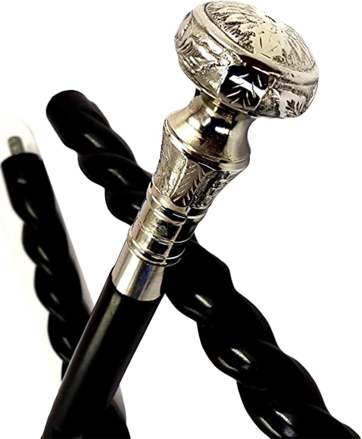 Medievle Walking Stick Cane for Elders Antique Solid Brass Handle Walking Cane Designer Everyday Accessory Home Decor Lightweight Ideal for Gifting by A-F Luxury Handicraft