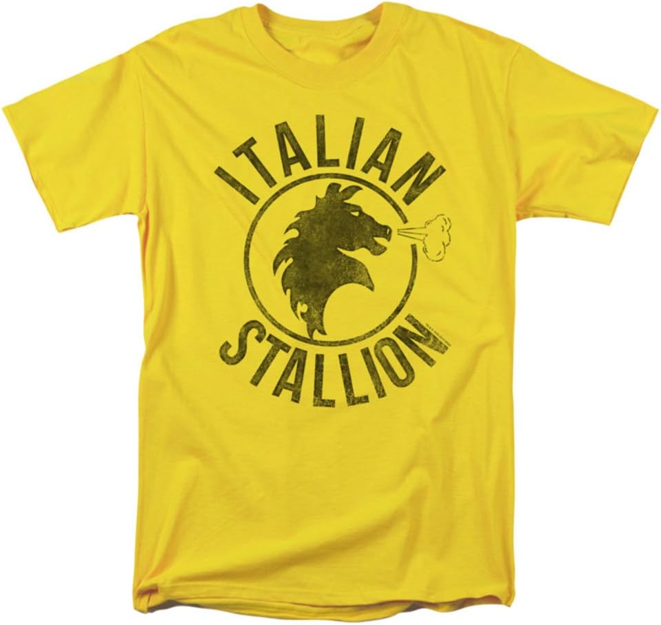 Rocky Men's Italian Stallion Horse T-Shirt Yellow