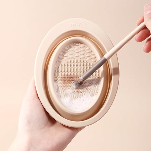 Miniatura 2 de Limpiador de brochas de maquillaje de silicona plegable Tazón MSQ Cepillo de maquillaje Alfombrilla de limpieza portátil para cepillos, soplos de