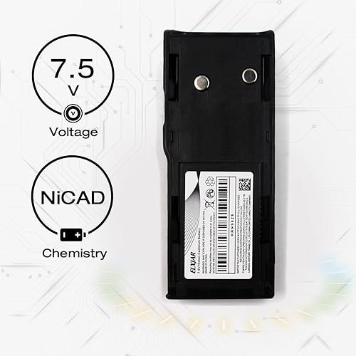 Miniatura 2 de Paquete de 2 baterías de repuesto 7.5V 1800mAh HNN9628A para Motorola GP300, GTX800, CP450, PTX600, PRO3150, P080, P040, MTX638, LTS2000, LCS2000,
