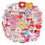 FaCraft Love Sticker,100pcs Scrapbook Sticker with Heart Shape,Valentine's Day Die-Cut Sticker for S