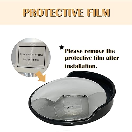 Miniatura 7 de Espejo convexo para exteriores, espejos de esquina de 12 pulgadas para poste, espejo de punto ciego de almacén, espejo de seguridad de 12 pulgadas