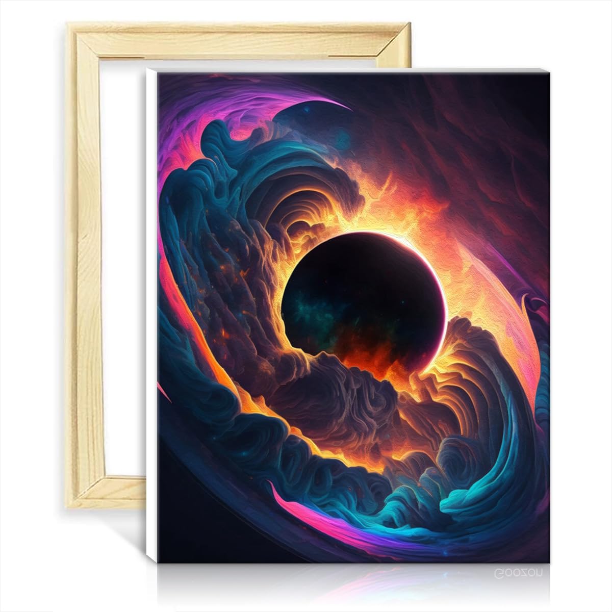 TANGFEIY Paint by Number Paintting Abstract Black Hole DIY Paint by Numbers Adults Beginner with Brushes and Acrylic Pigment on Art Supplies No Frame(30x40cm)